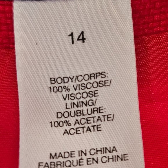 Jones New York Red 2 Button Blazer Size 14 - Picture 3 of 10